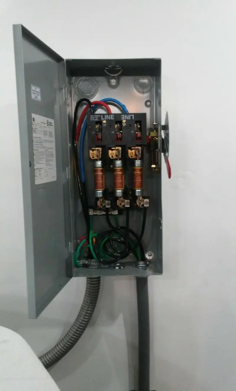 Three-phase disconnect switch installed for Electrical Wiring & Rewiring in Waukee