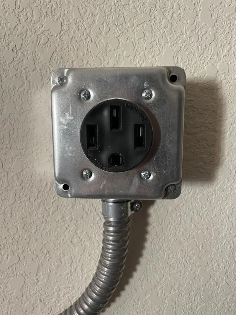 NEMA 14-50 outlet installed for Electrical Panel Upgrade in Waukee